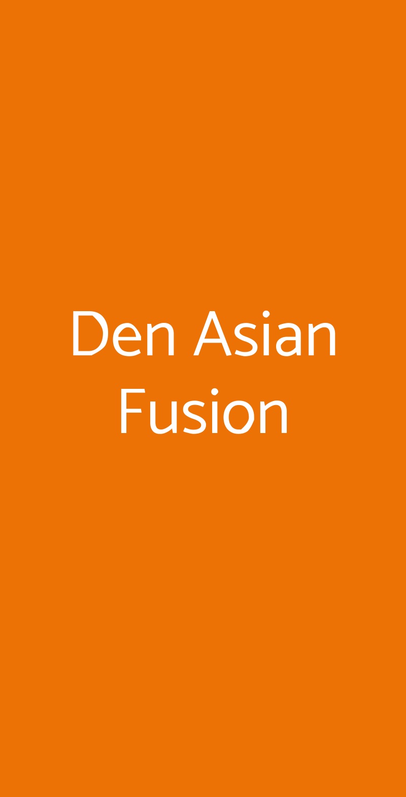 Den Asian Fusion Milano menù 1 pagina