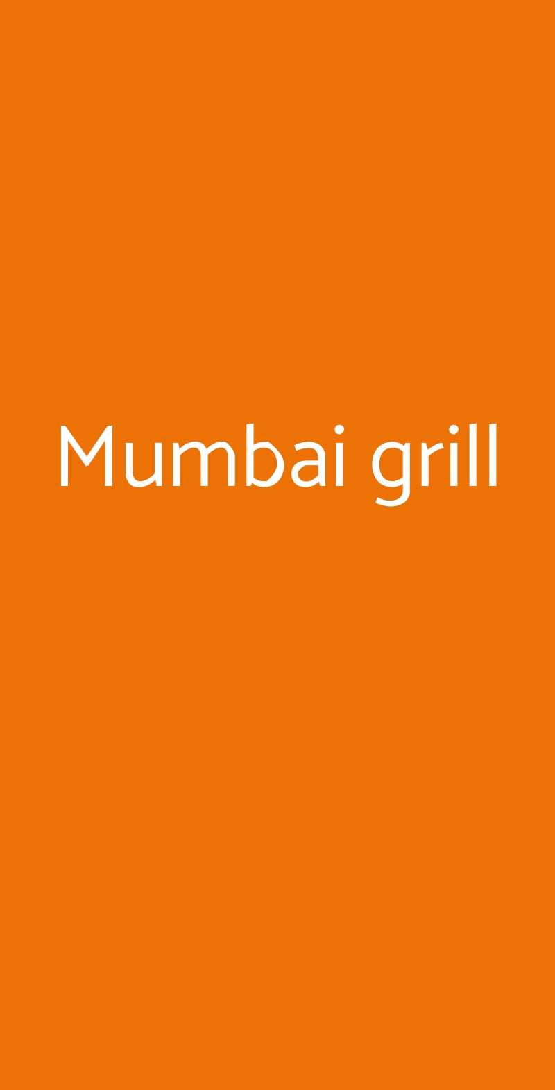 Mumbai grill Milano menù 1 pagina