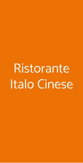 Ristorante Italo Cinese, Milano