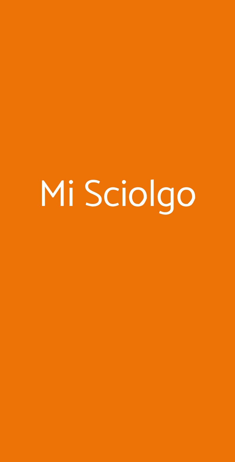 Mi Sciolgo Milano menù 1 pagina