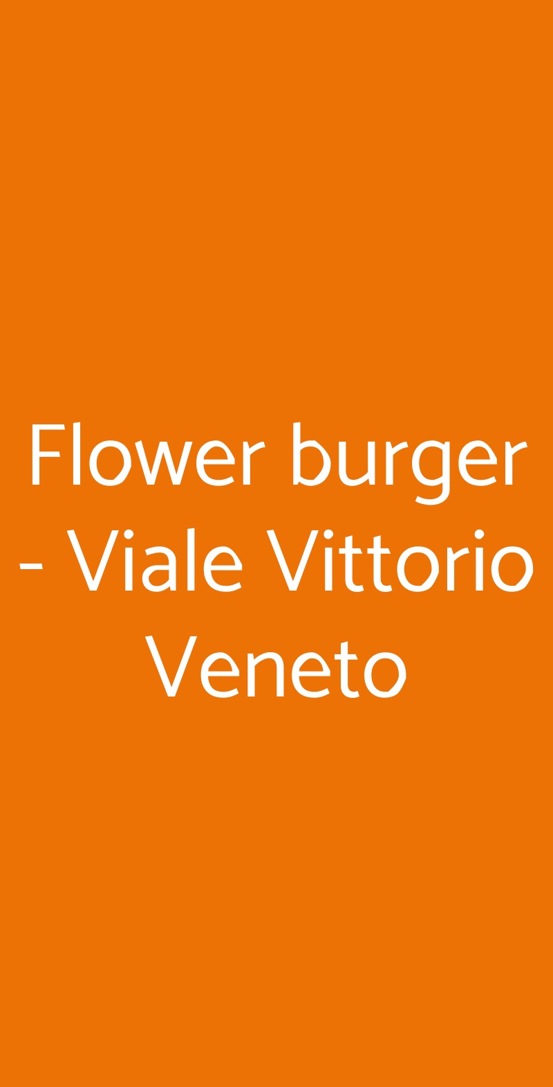 Flower burger - Viale Vittorio Veneto Milano menù 1 pagina