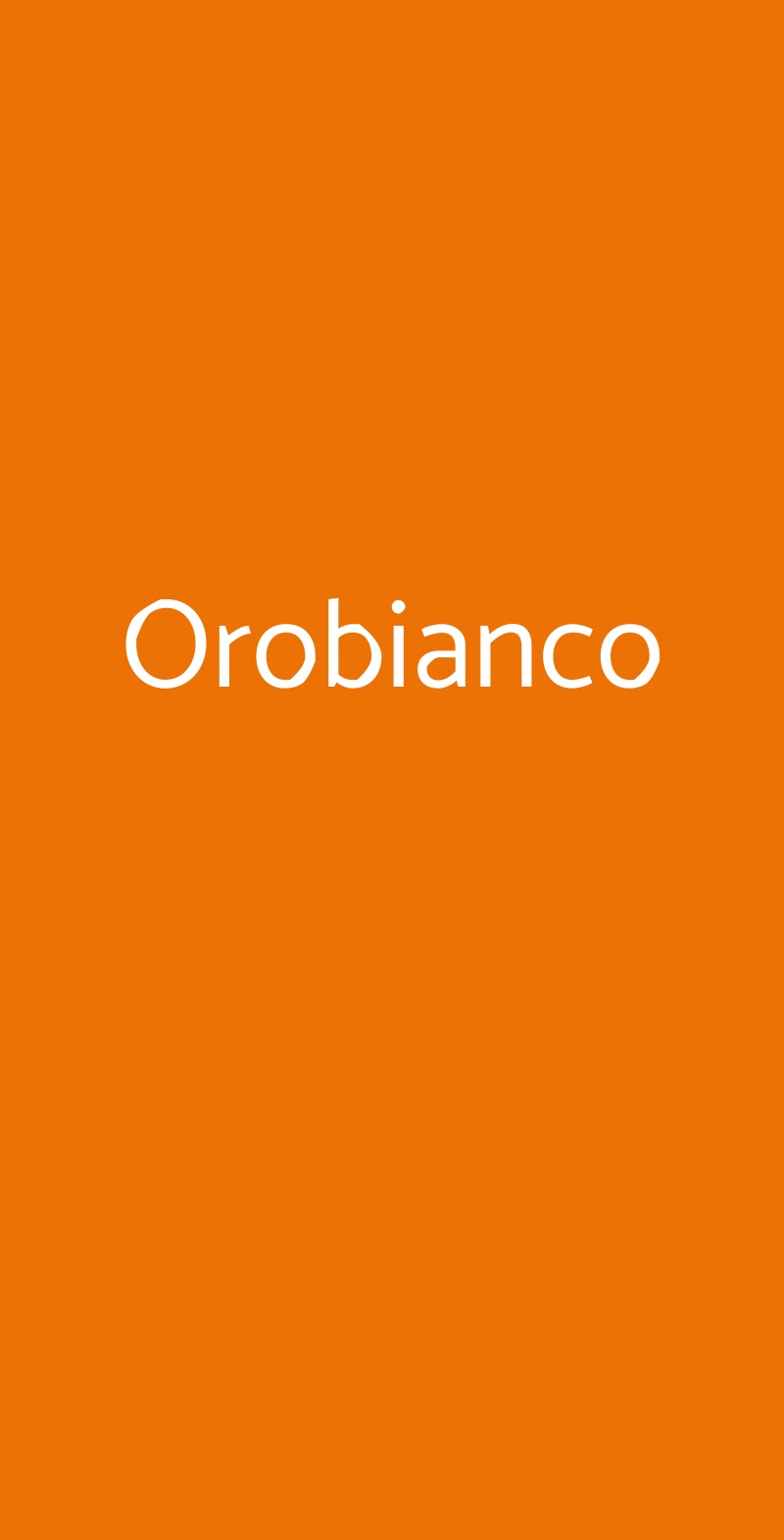 Orobianco Milano menù 1 pagina