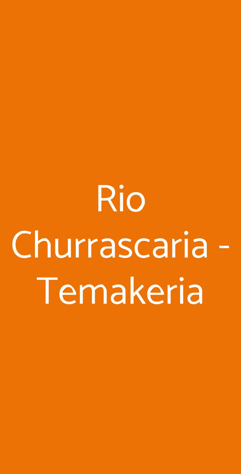 Rio Churrascaria - Temakeria Milano menù 1 pagina