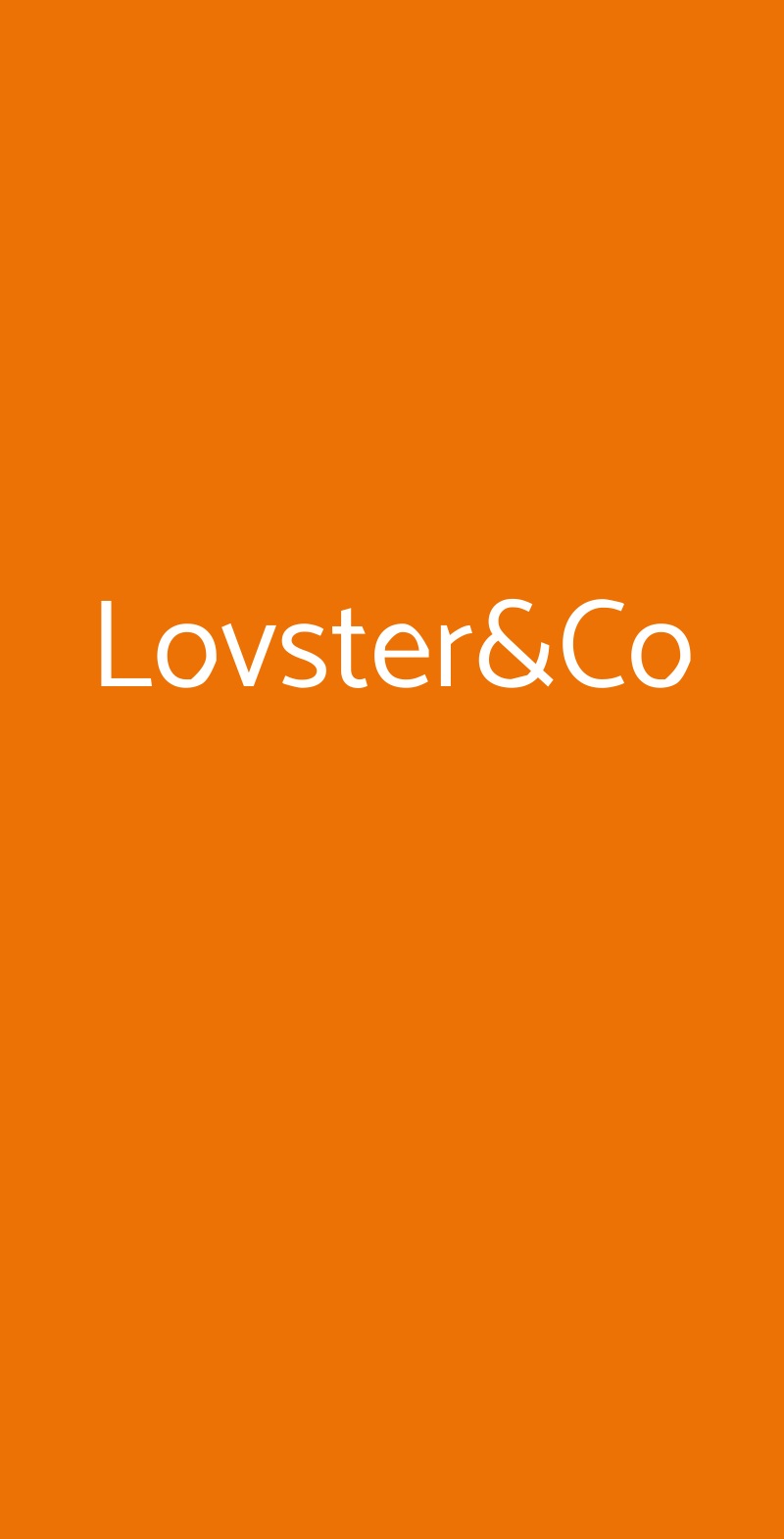 Lovster&Co Milano menù 1 pagina