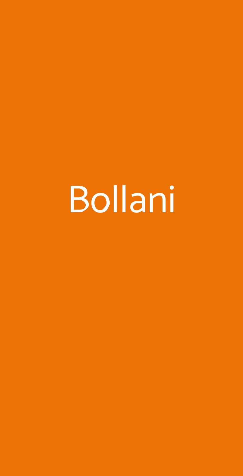 Bollani Milano menù 1 pagina