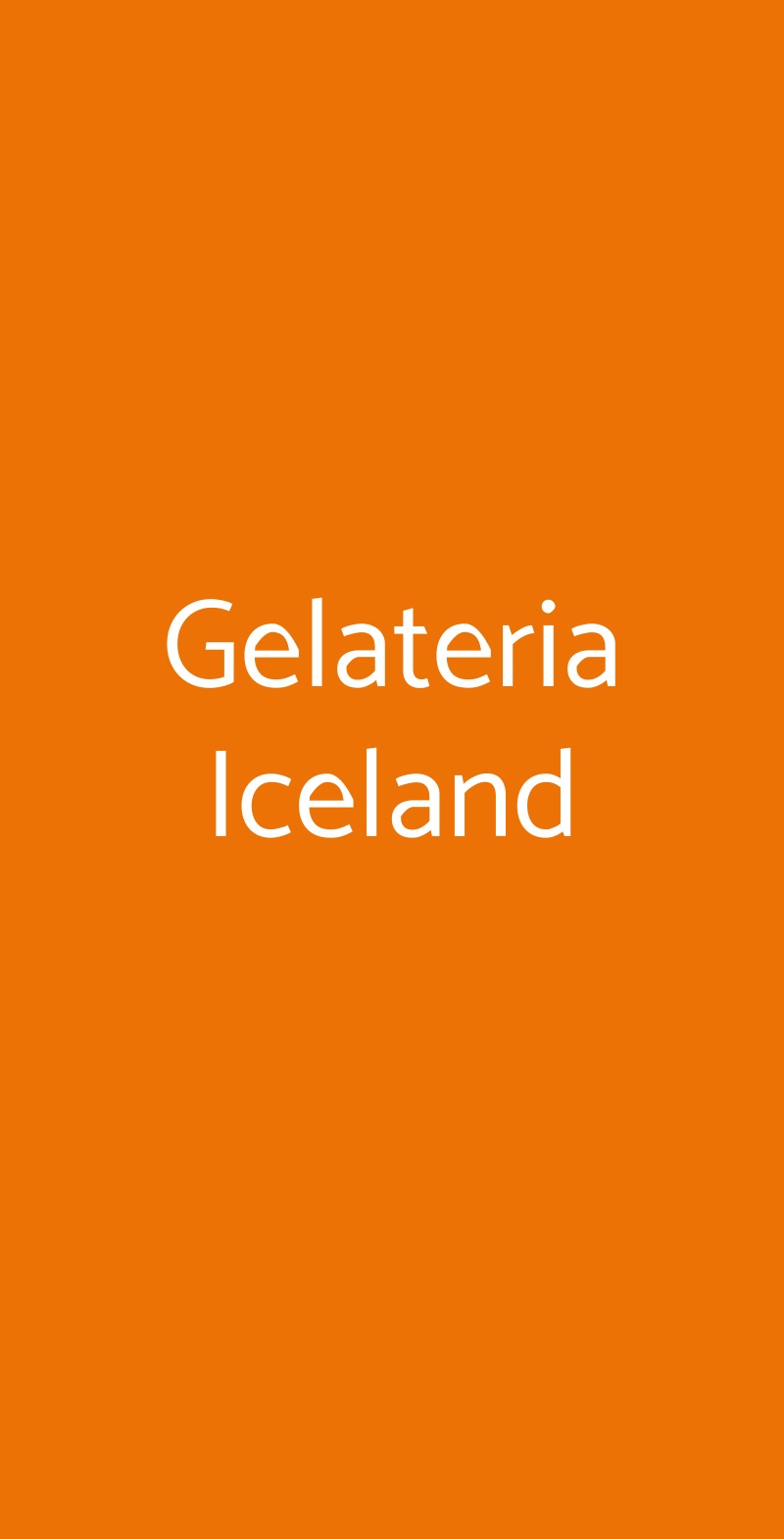 Gelateria Iceland Milano menù 1 pagina
