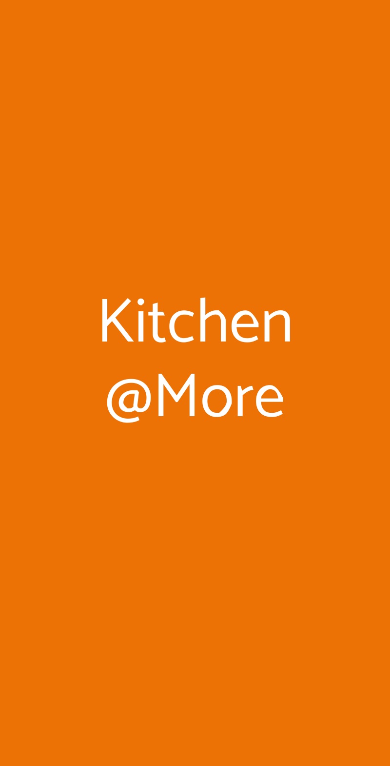 Kitchen @More Milano menù 1 pagina