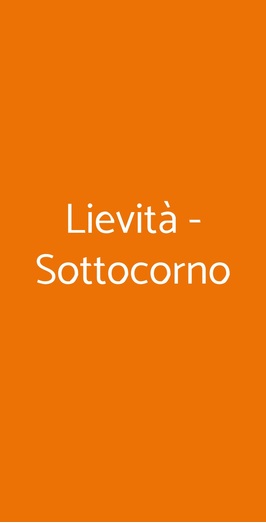 Lievità - Sottocorno, Milano