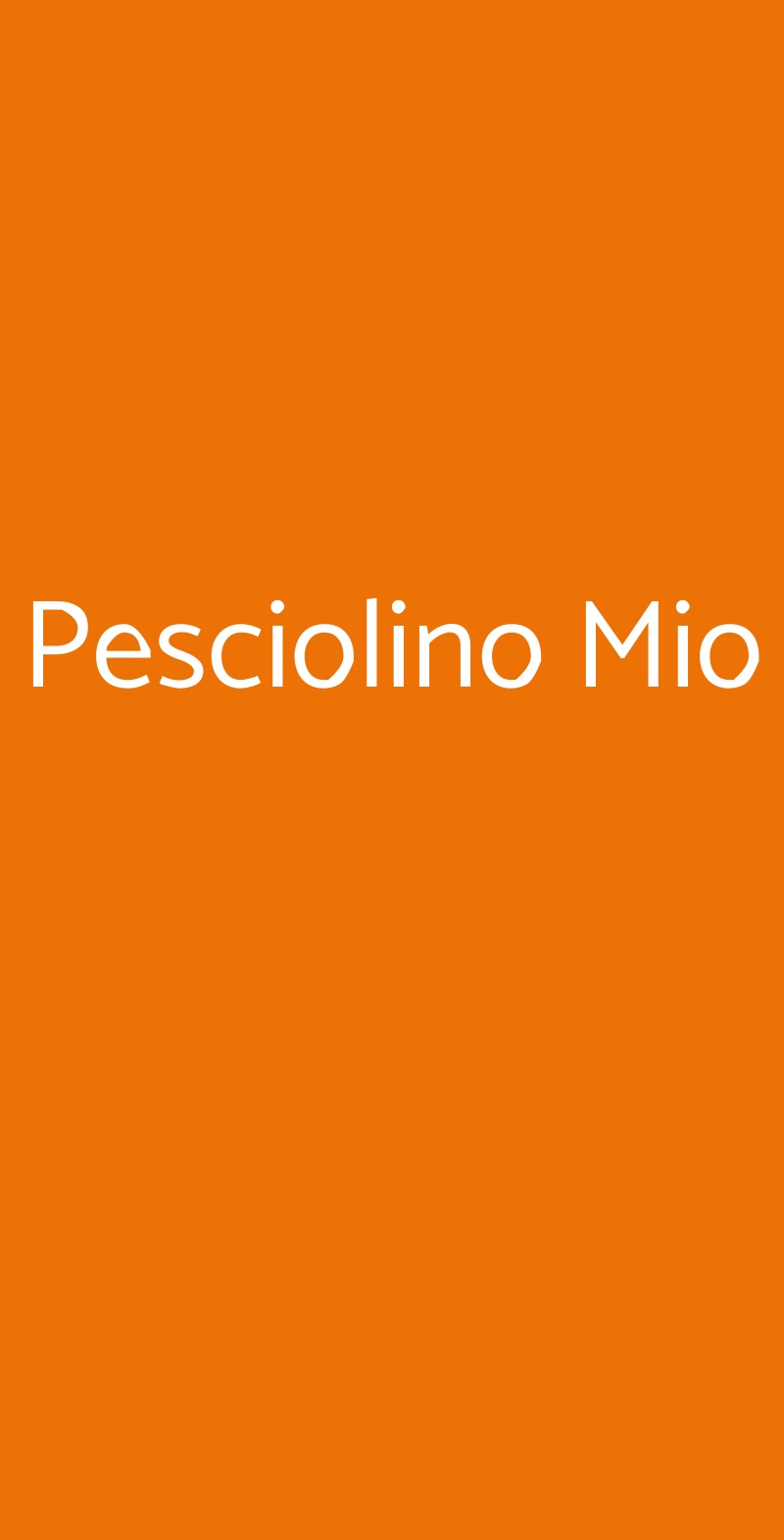 Pesciolino Mio Milano menù 1 pagina