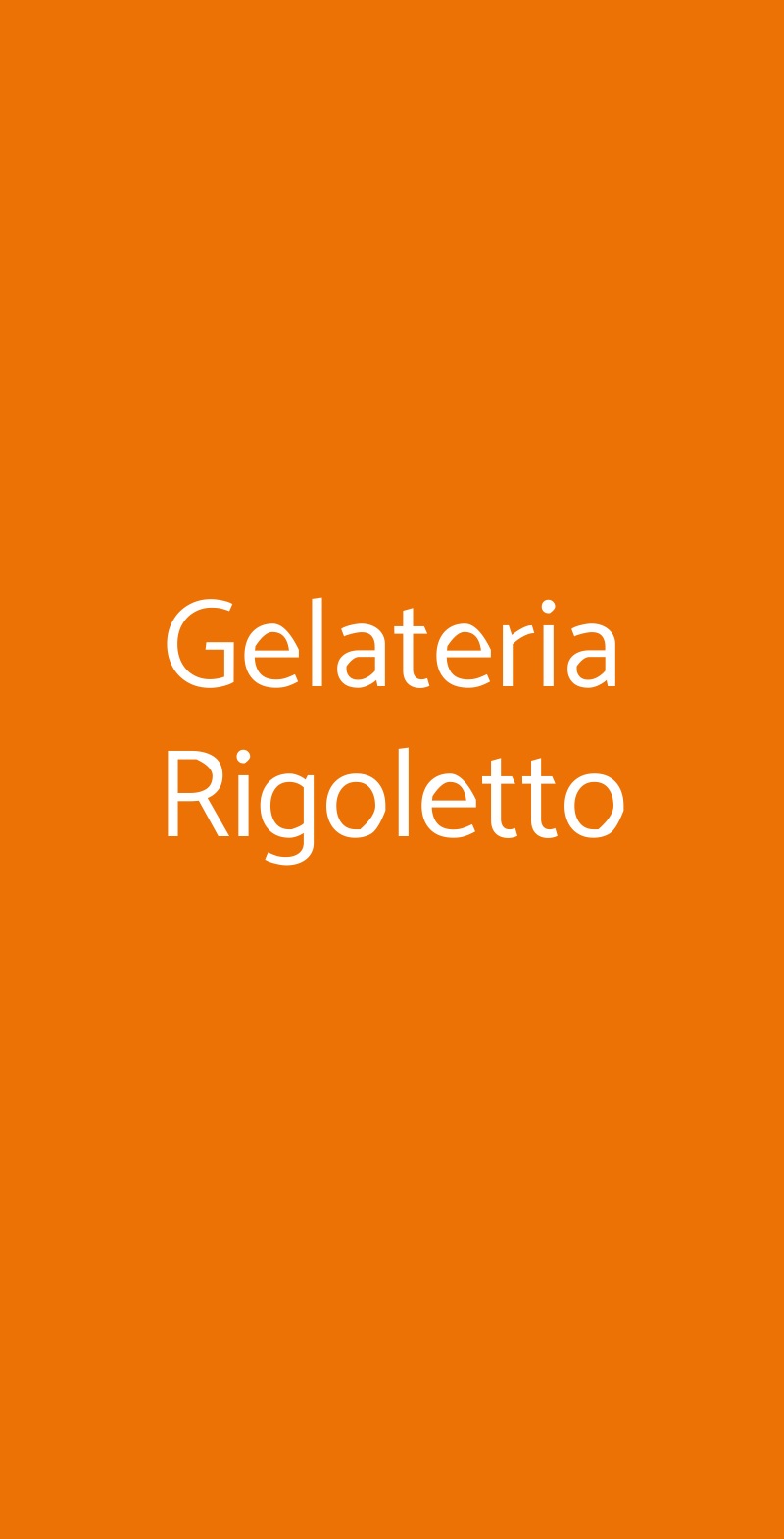 Gelateria Rigoletto  Milano menù 1 pagina