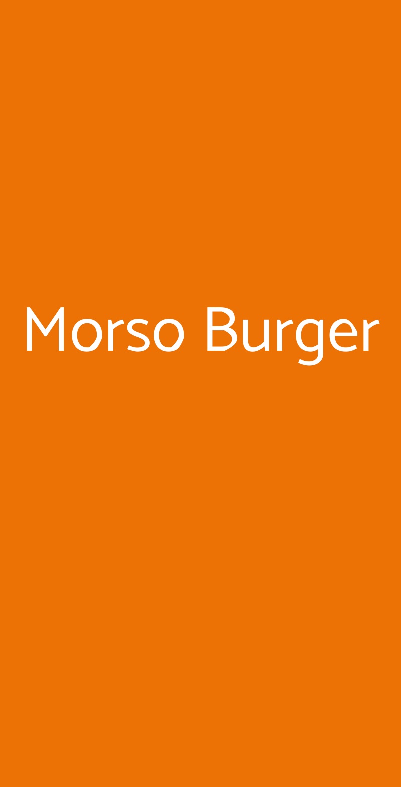 Morso Burger Milano menù 1 pagina