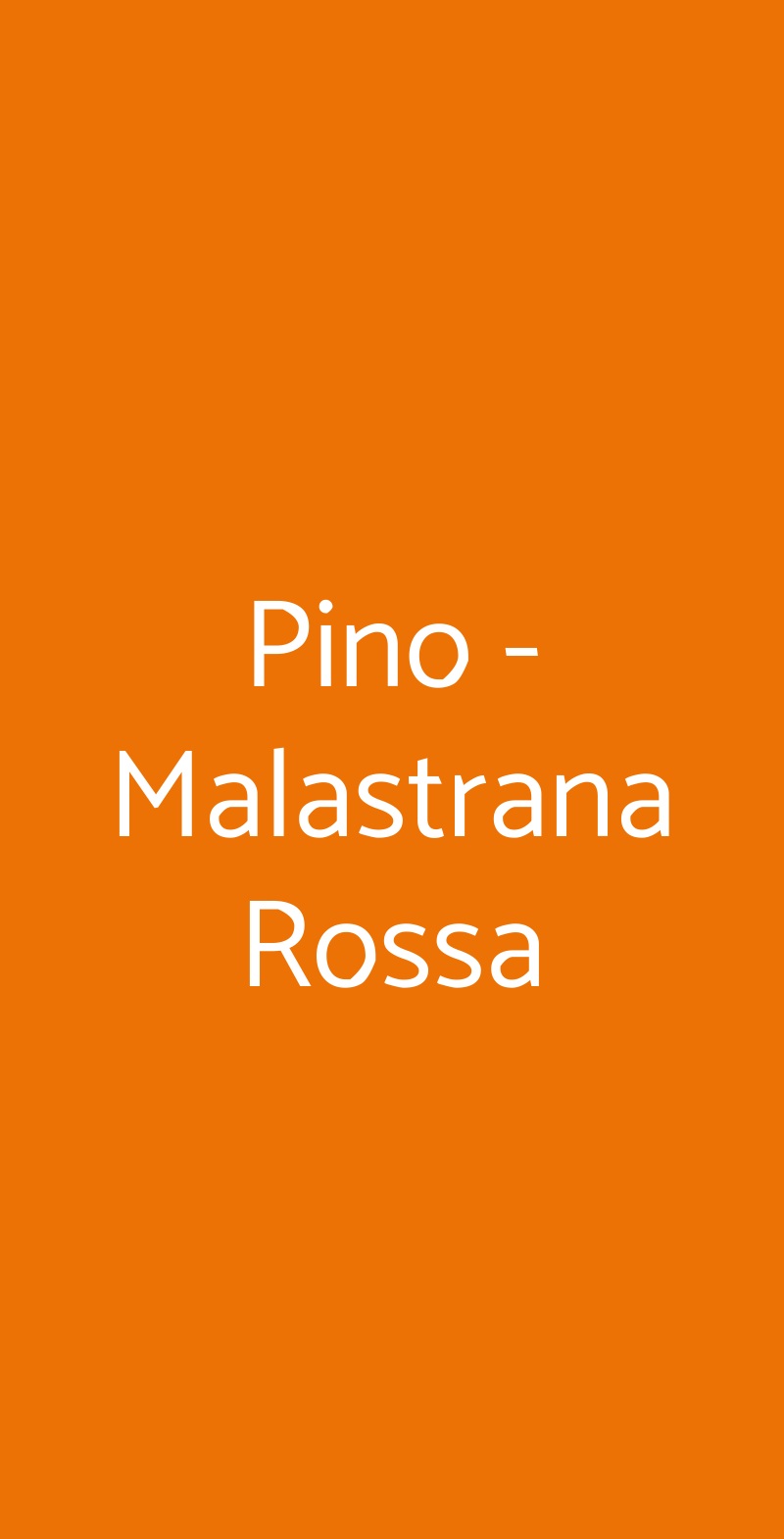 Pino - Malastrana Rossa Milano menù 1 pagina