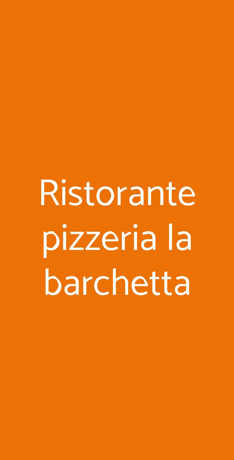 Ristorante pizzeria la barchetta Milano menù 1 pagina