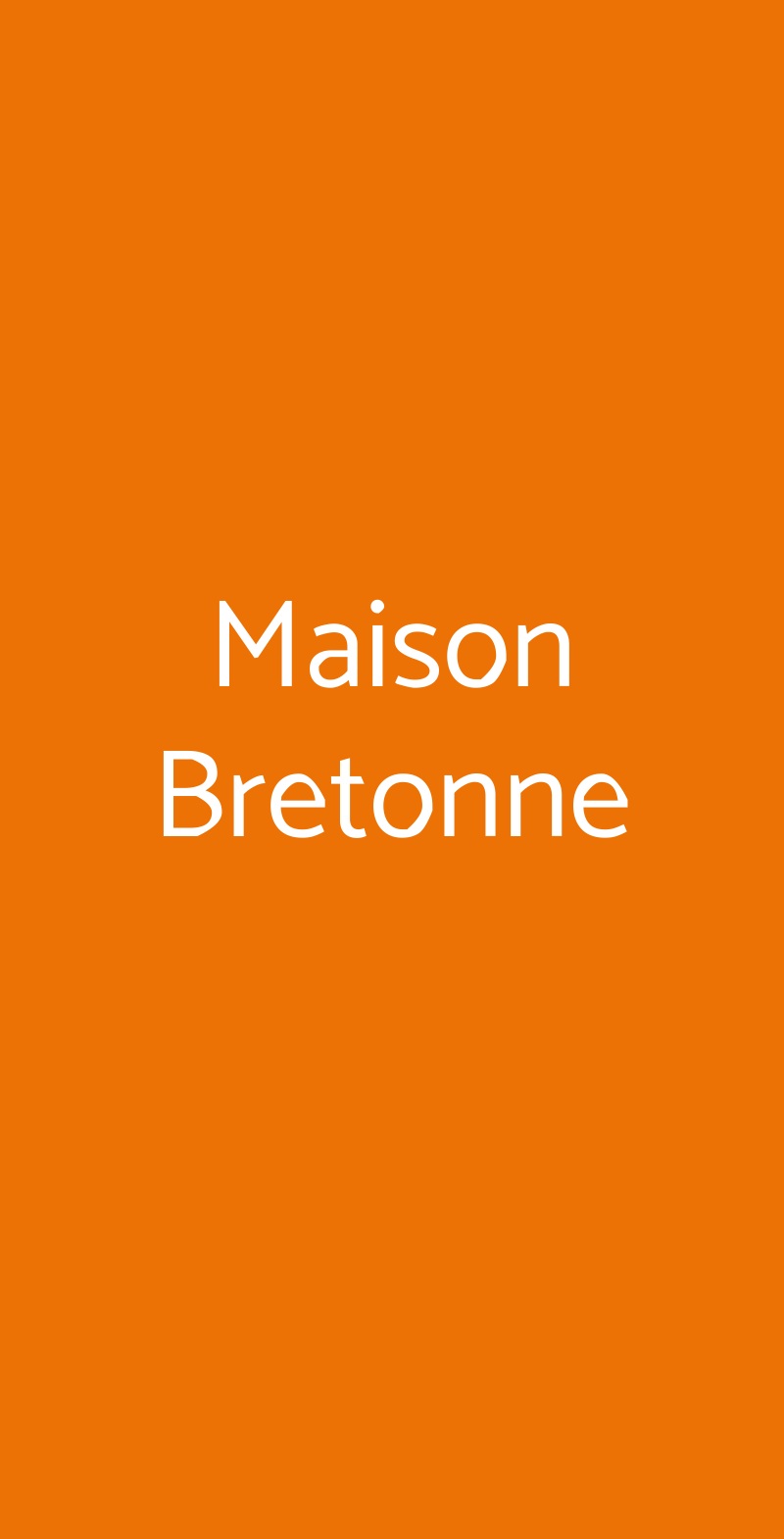 Maison Bretonne Milano menù 1 pagina