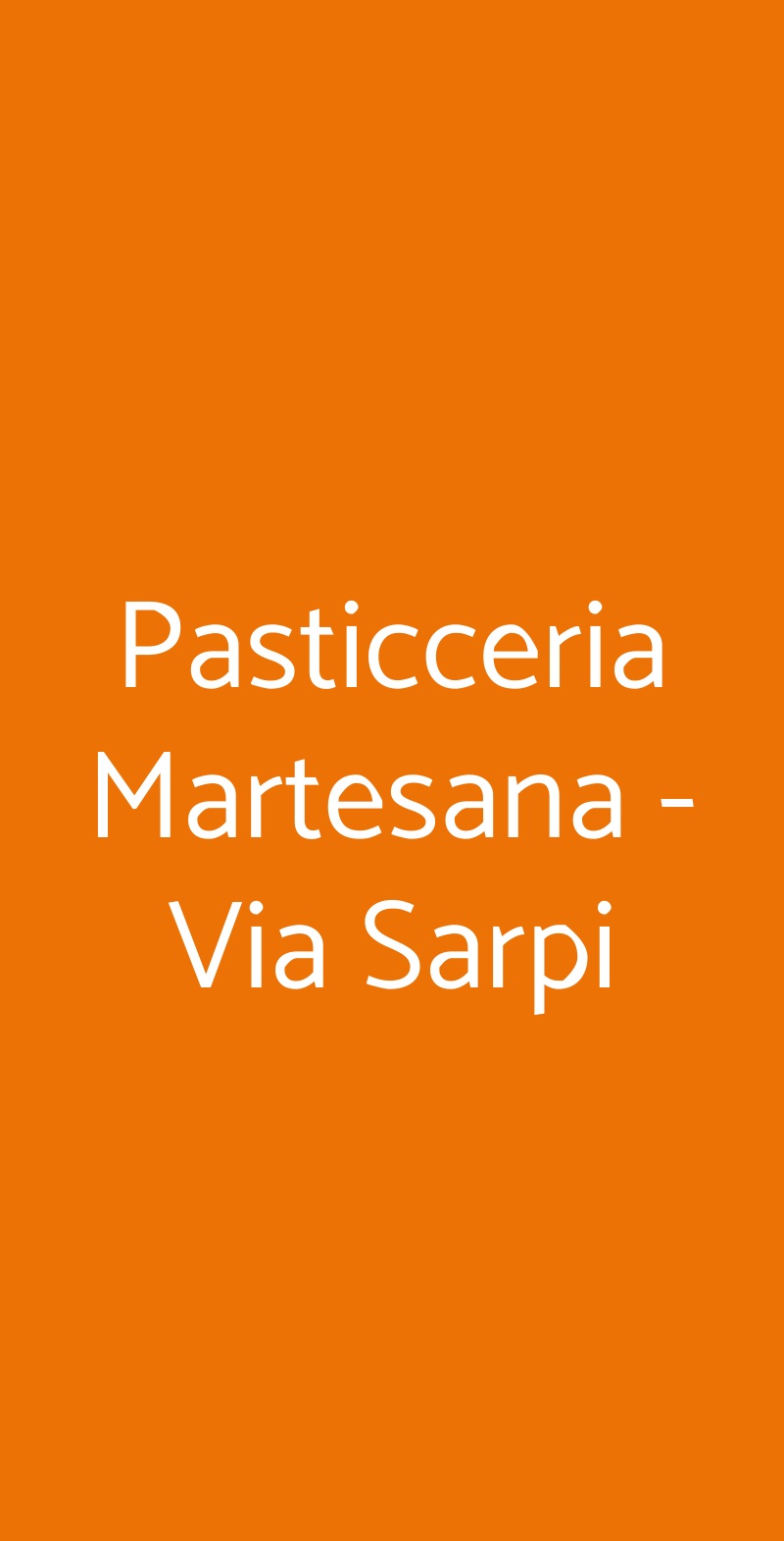 Pasticceria Martesana - Via Sarpi Milano menù 1 pagina