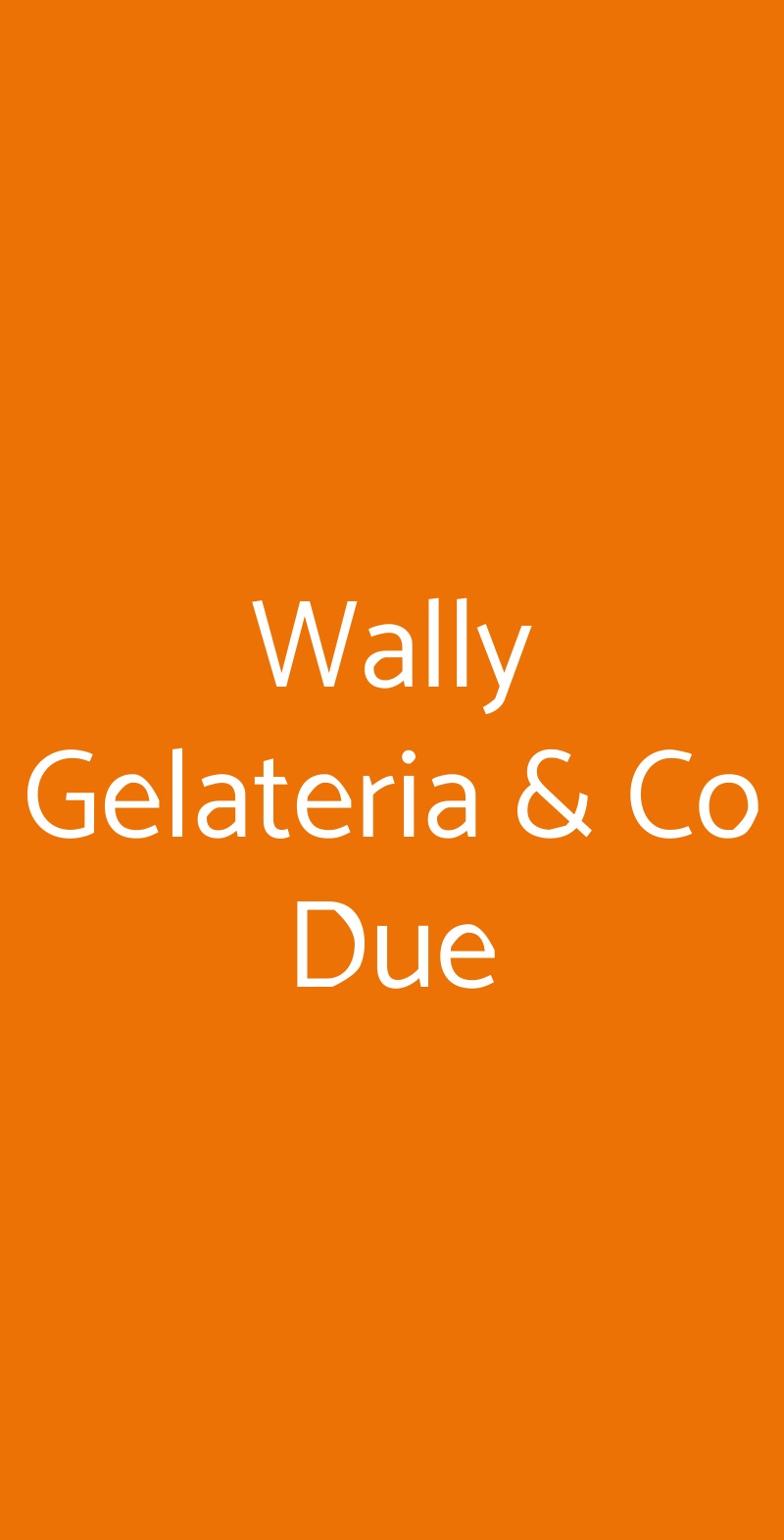 Wally Gelateria & Co Due Milano menù 1 pagina