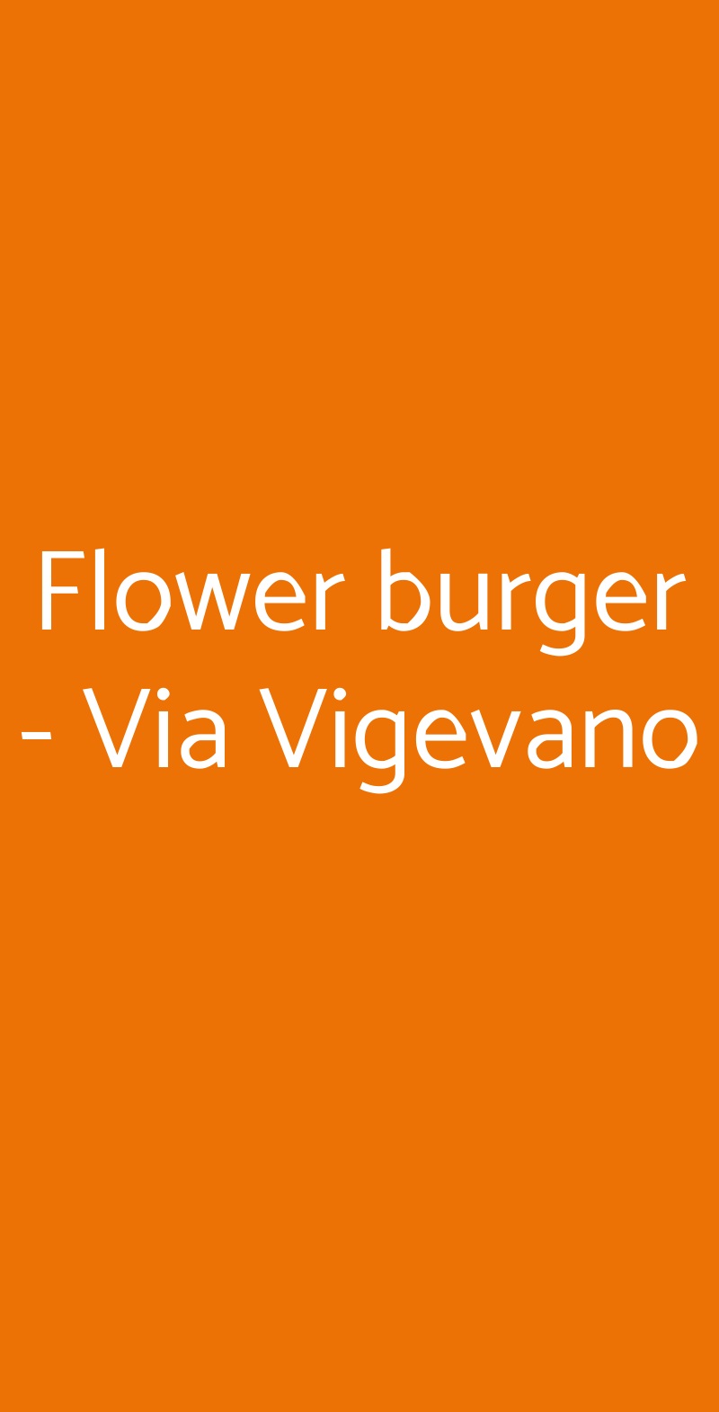 Flower burger - Via Vigevano Milano menù 1 pagina
