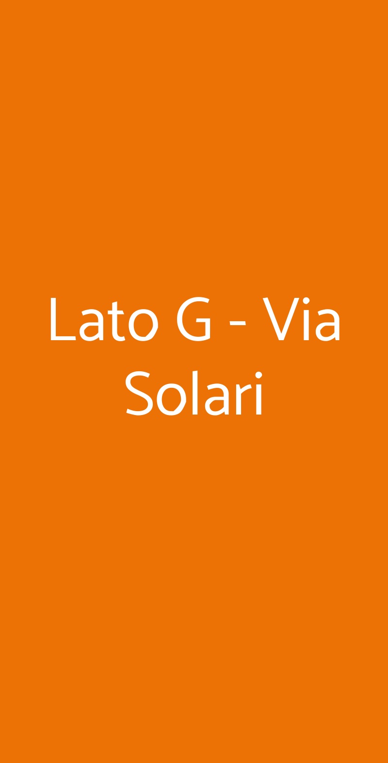 Lato G - Via Solari, Milano