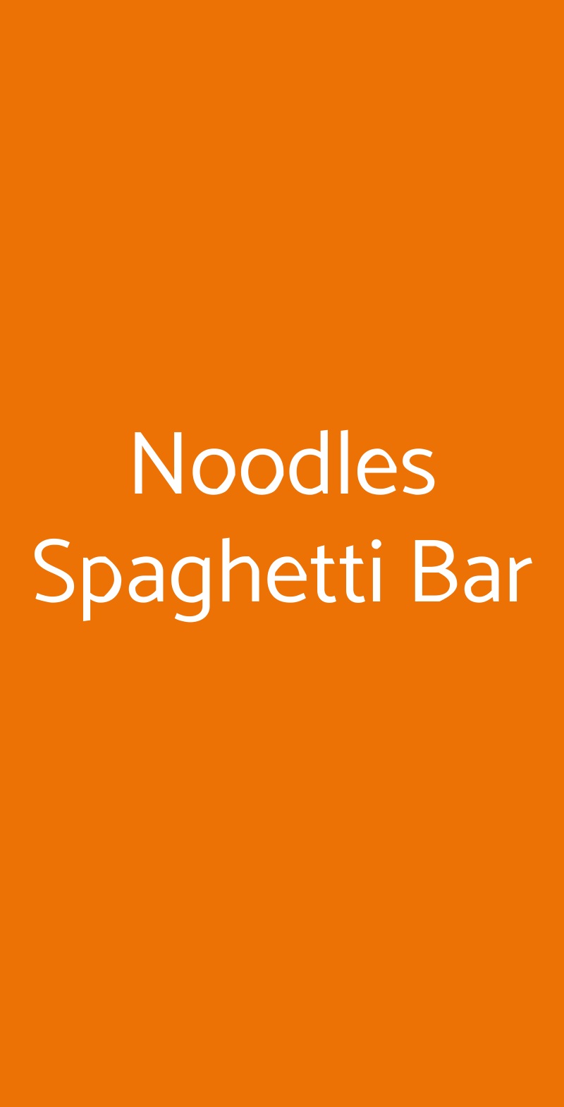 Noodles Spaghetti Bar Milano menù 1 pagina