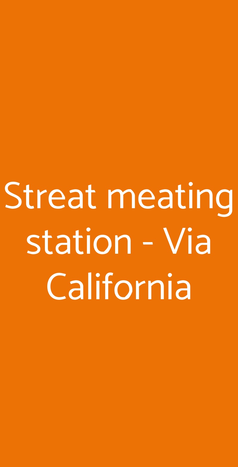 Streat meating station - Via California Milano menù 1 pagina