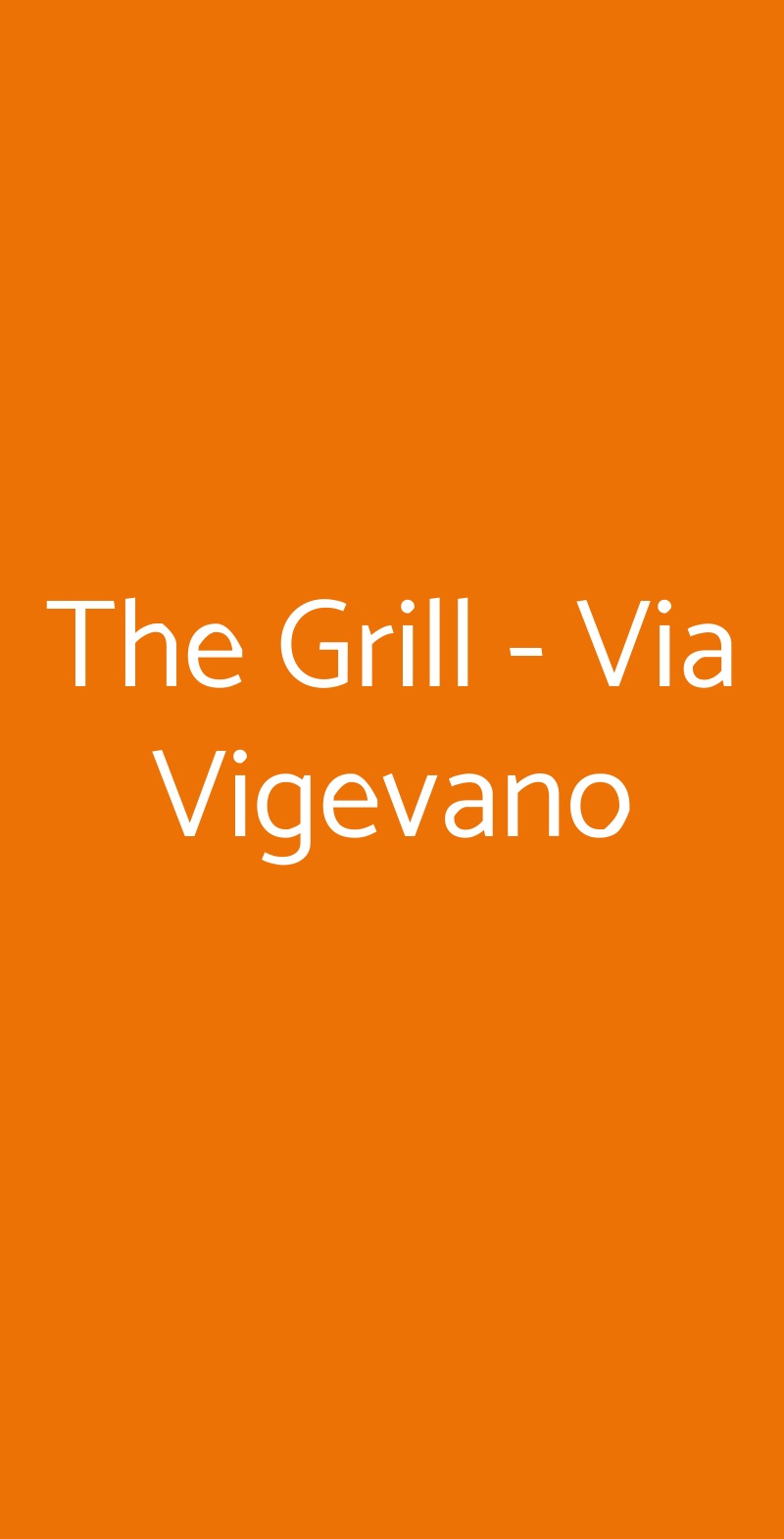 The Grill - Via Vigevano Milano menù 1 pagina