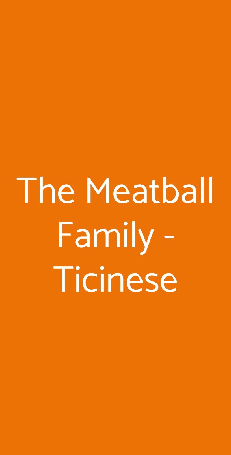 The Meatball Family - Ticinese Milano menù 1 pagina