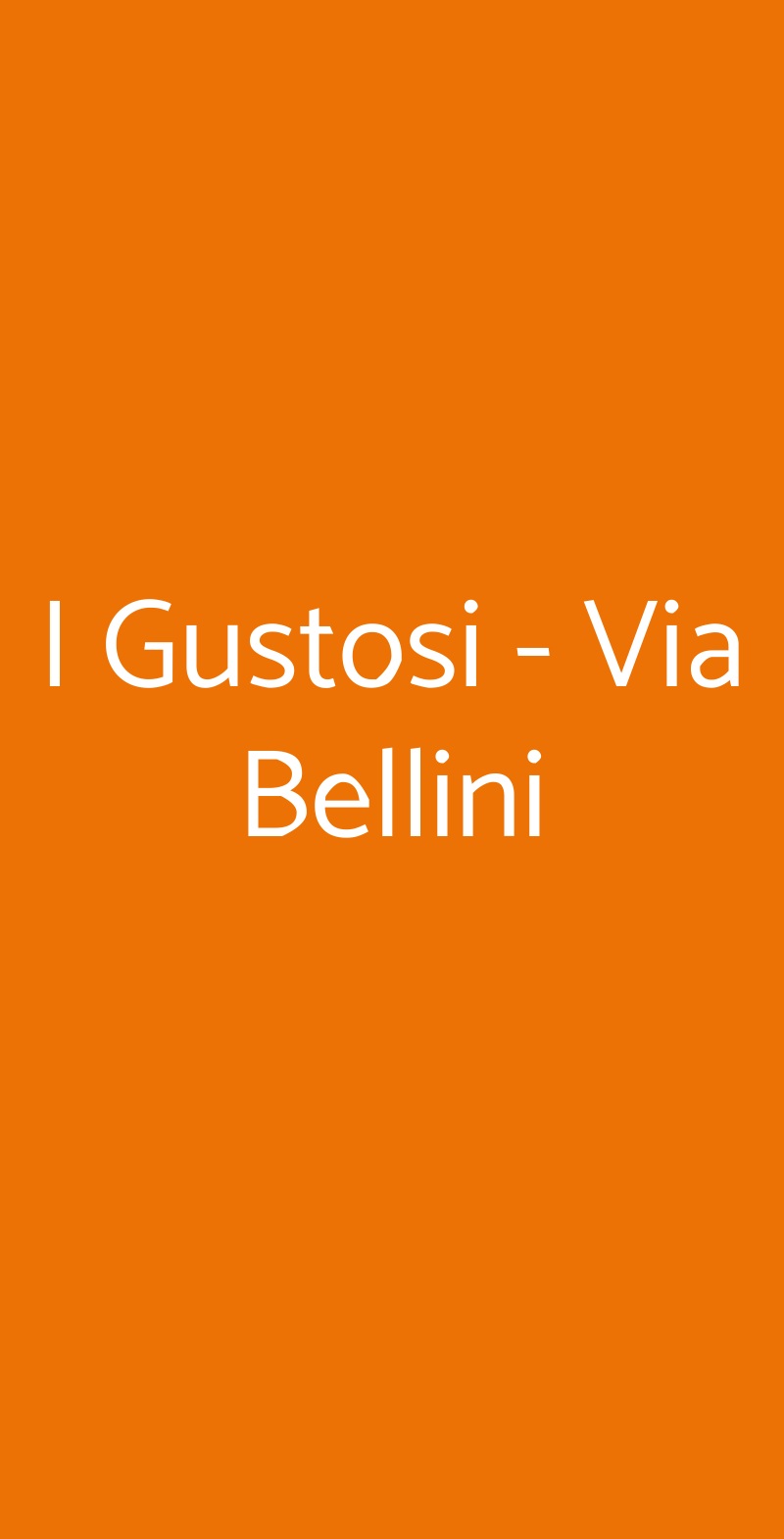 I Gustosi - Via Bellini Milano menù 1 pagina