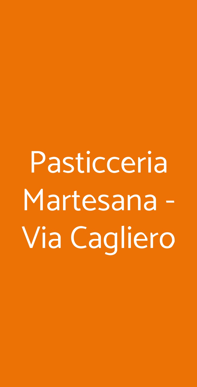 Pasticceria Martesana - Via Cagliero Milano menù 1 pagina