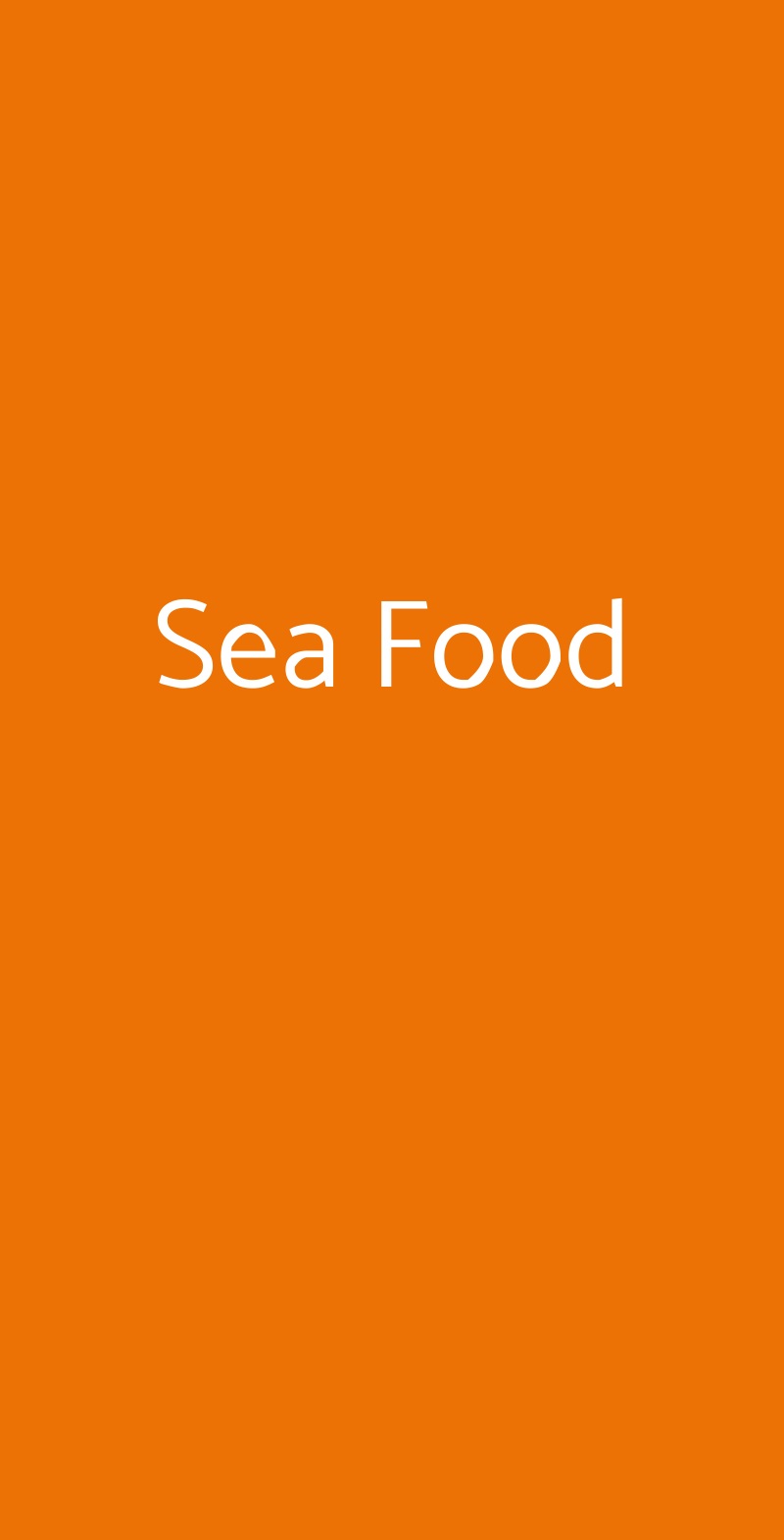 Sea Food Milano menù 1 pagina