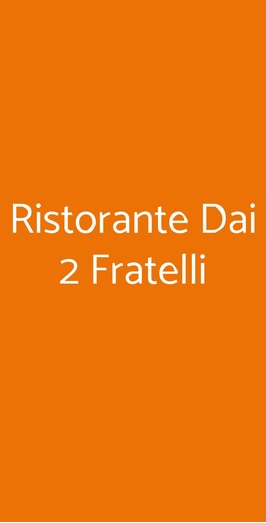 Ristorante Dai 2 Fratelli, Milano