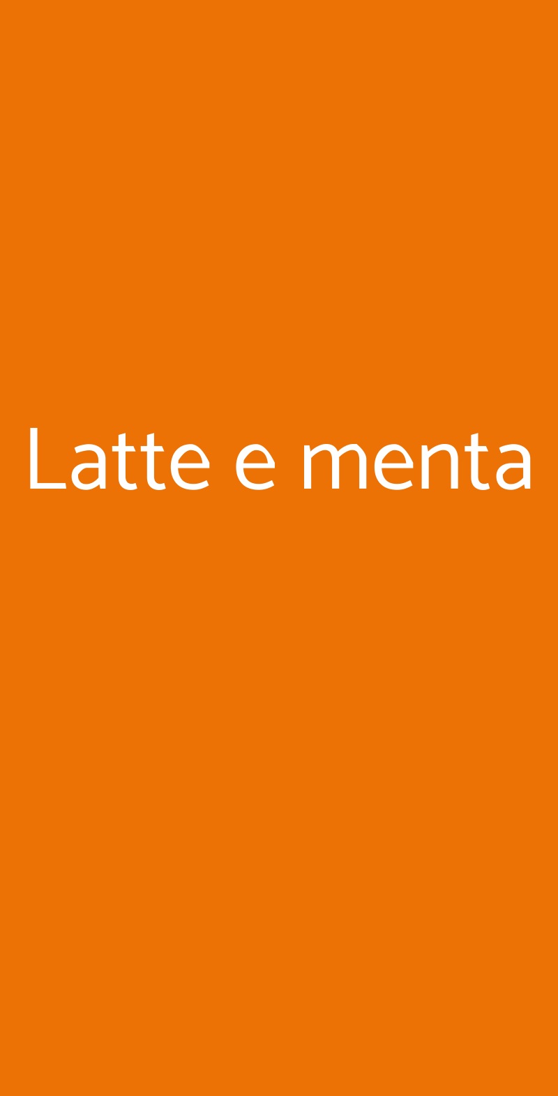 Latte e menta Piacenza menù 1 pagina