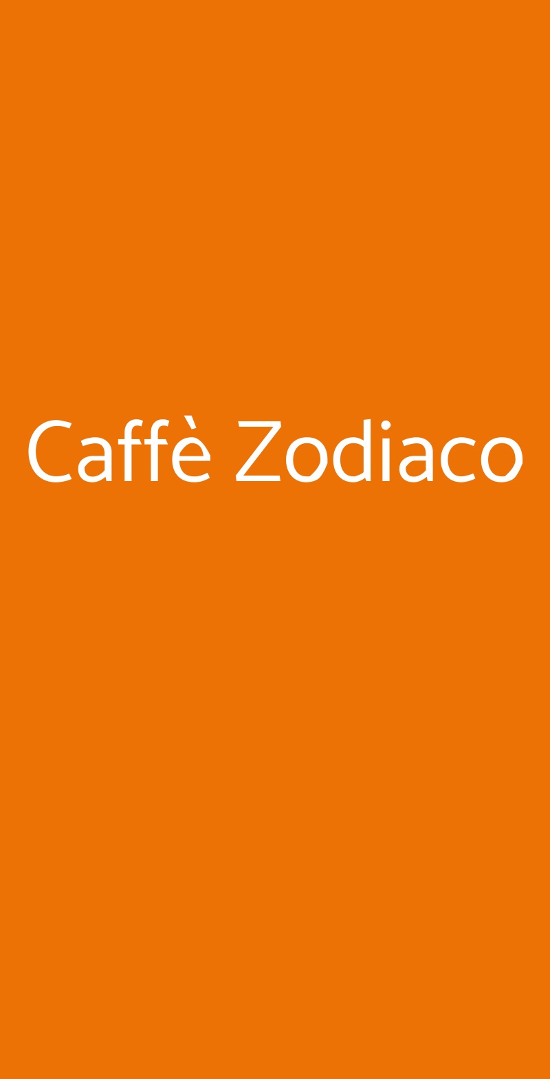 Caffè Zodiaco Roma menù 1 pagina