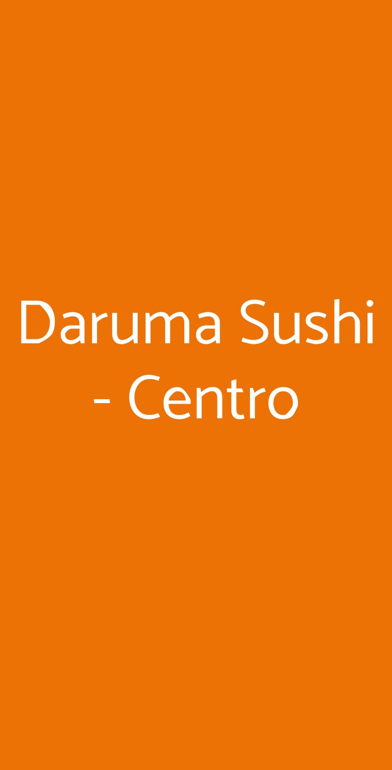 Daruma Sushi - Centro Roma menù 1 pagina