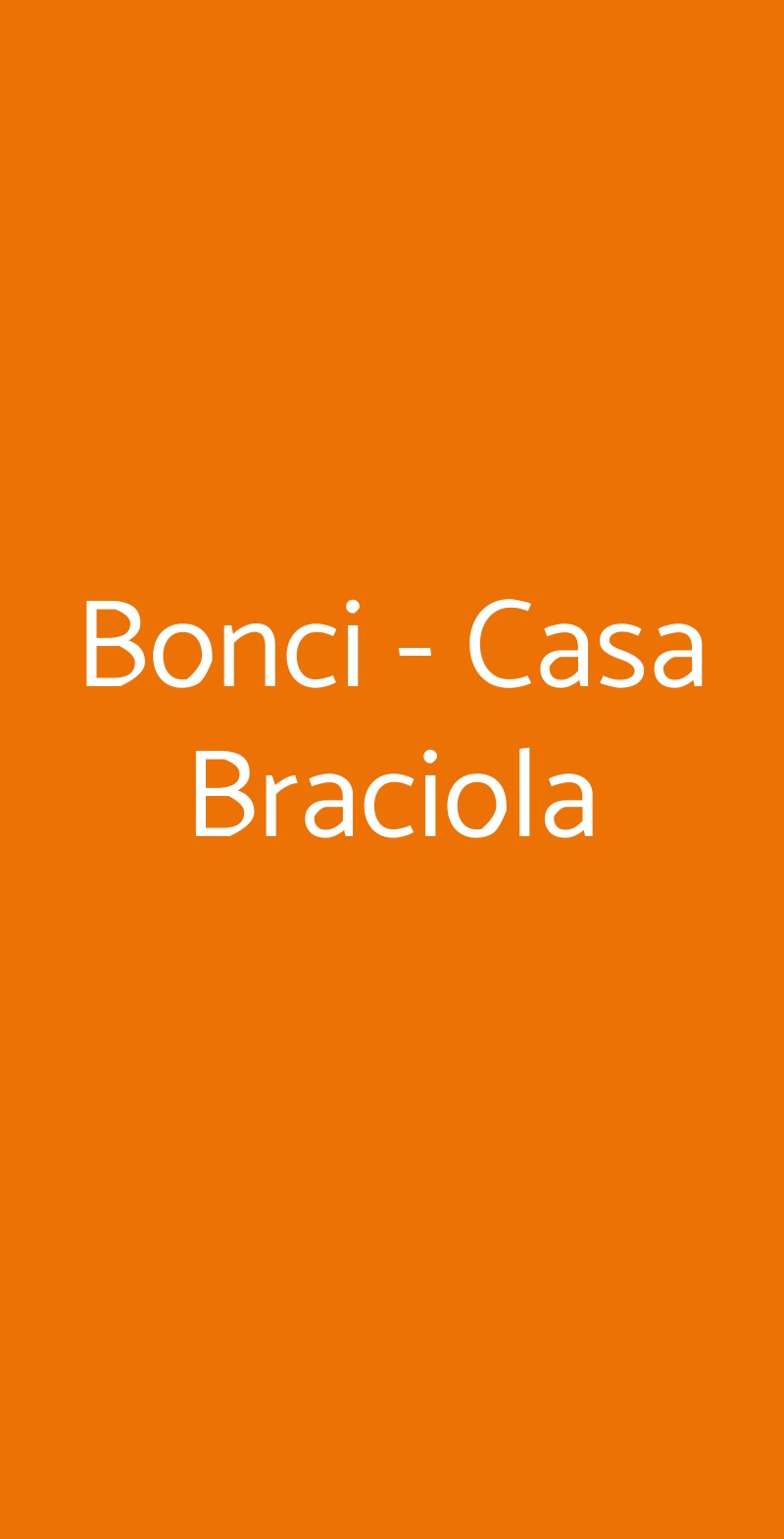 Bonci - Casa Braciola Roma menù 1 pagina