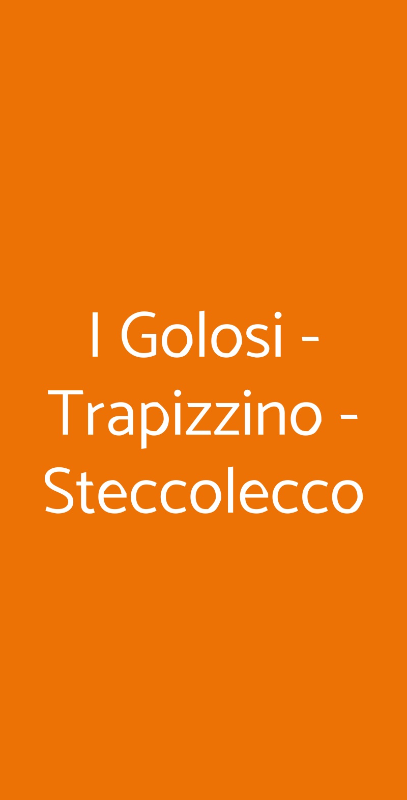 I Golosi - Trapizzino - Steccolecco Roma menù 1 pagina