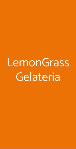 Lemongrass Gelateria, Roma