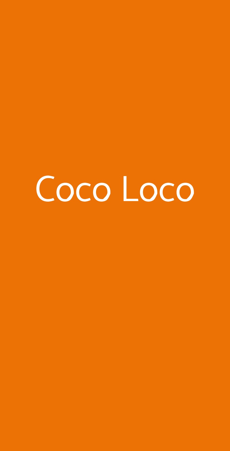 Coco Loco Roma menù 1 pagina