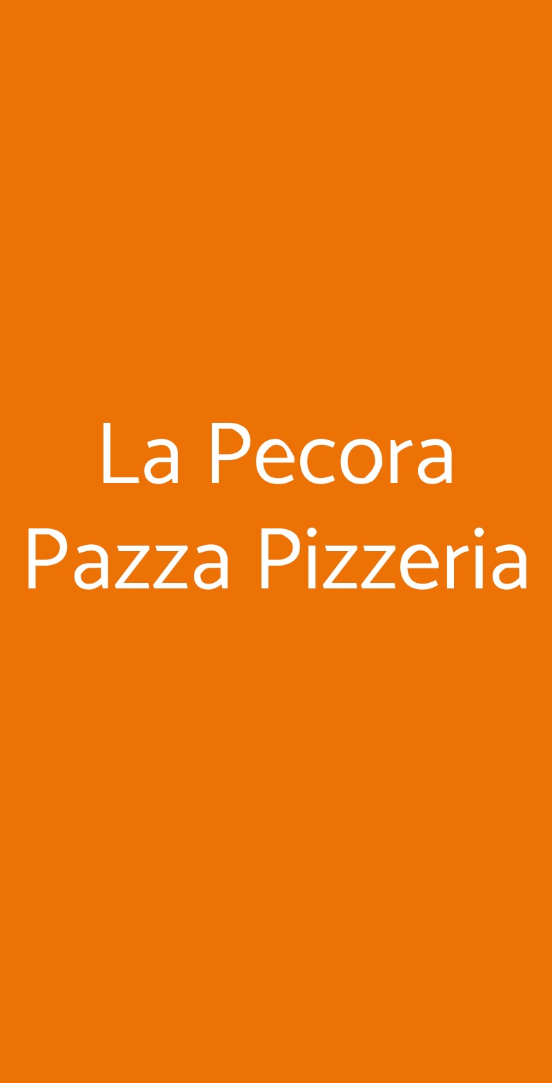 La Pecora Pazza Pizzeria Roma menù 1 pagina