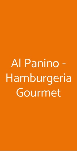 Al Panino - Hamburgeria Gourmet, Roma