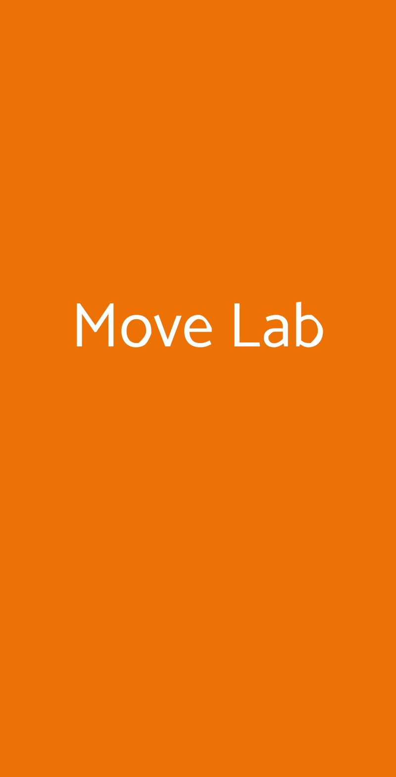 Move Lab Roma menù 1 pagina