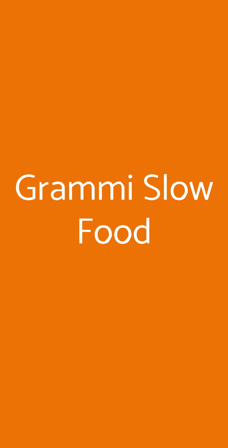 Grammi Slow Food Roma menù 1 pagina
