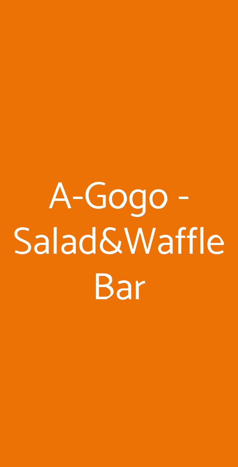 A-Gogo - Salad&Waffle Bar Roma menù 1 pagina