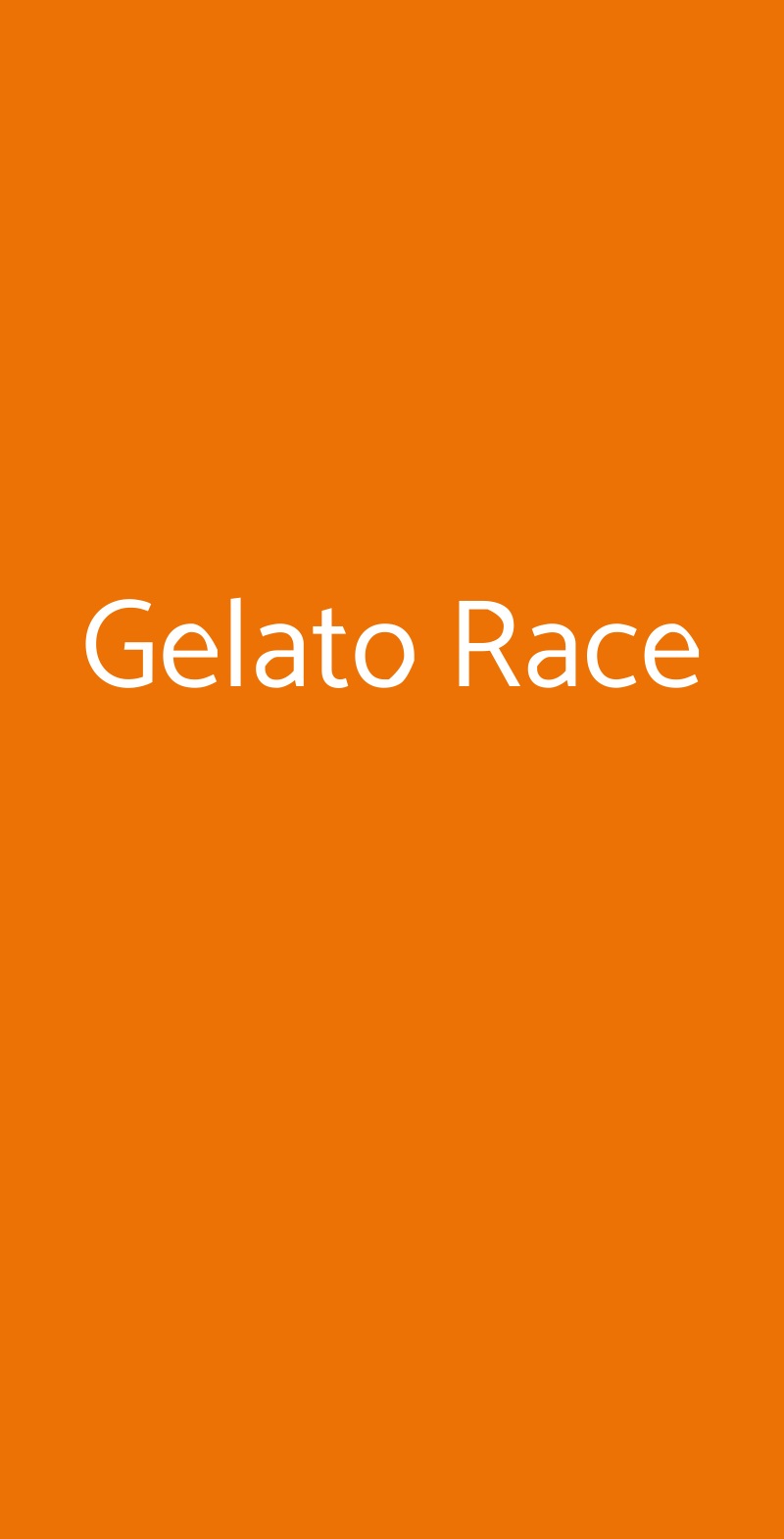 Gelato Race Roma menù 1 pagina