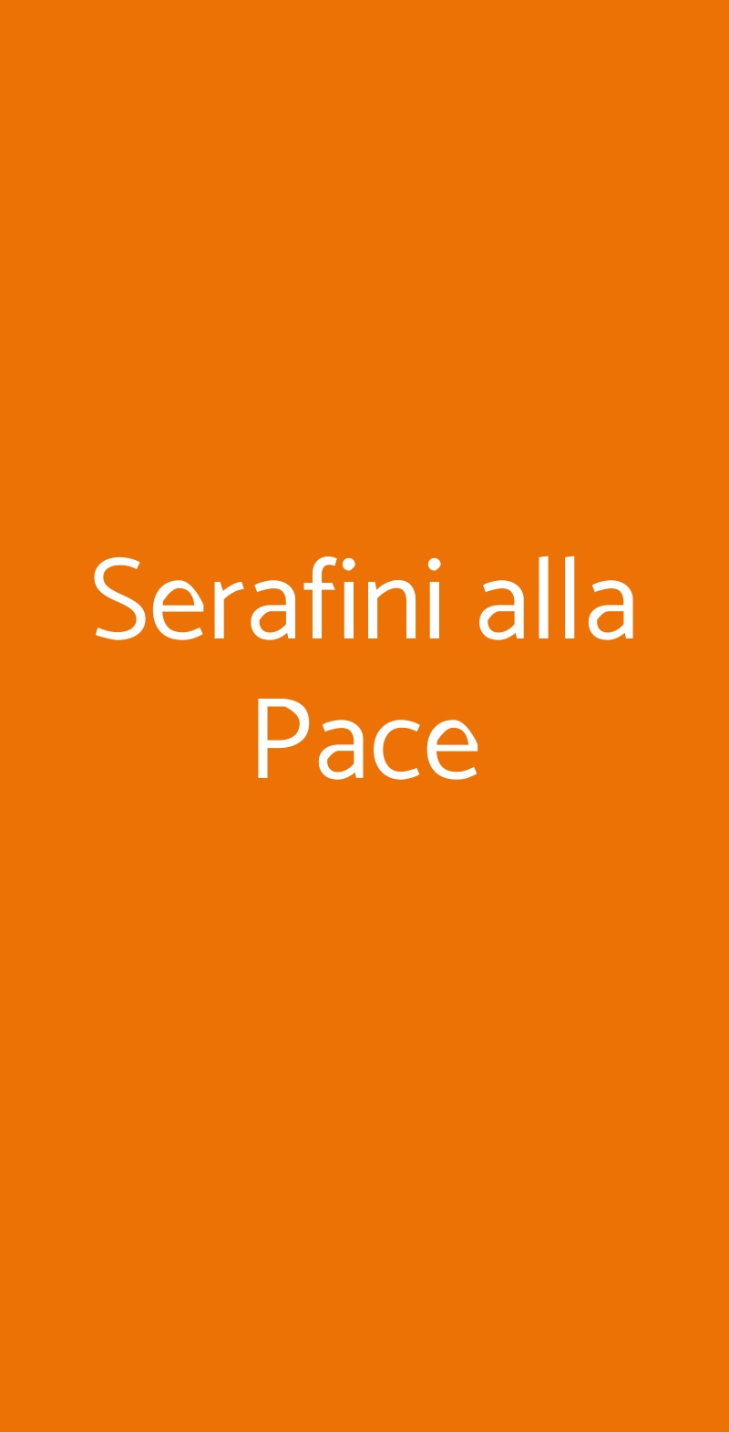 Serafini alla Pace Roma menù 1 pagina