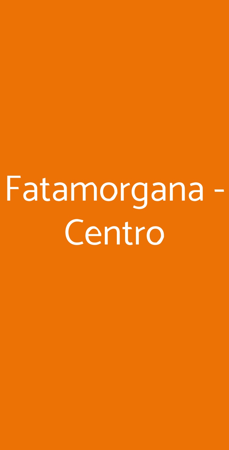Fatamorgana - Centro Roma menù 1 pagina