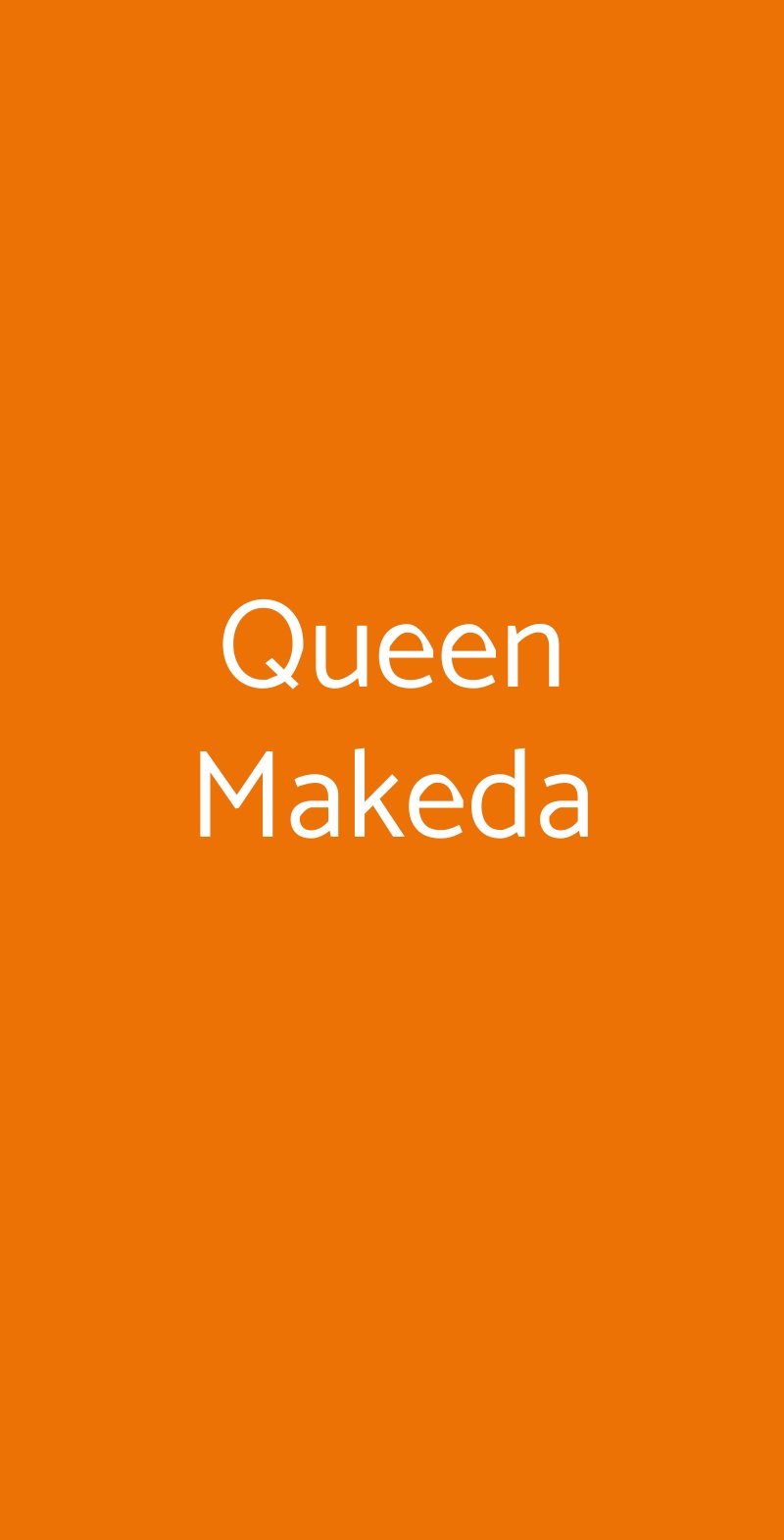 Queen Makeda Roma menù 1 pagina