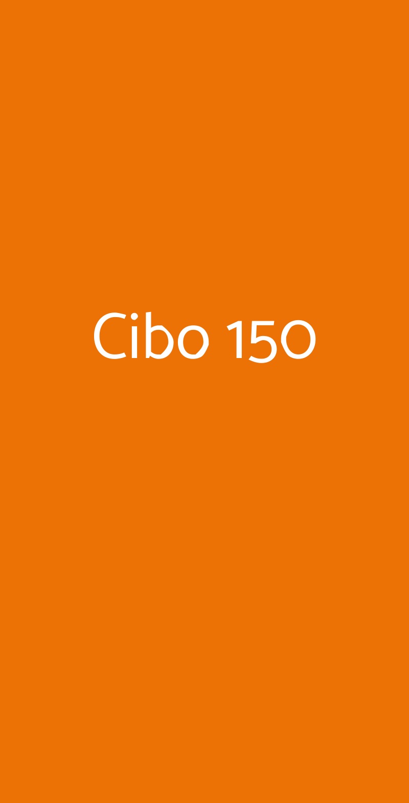 Cibo 150, Roma