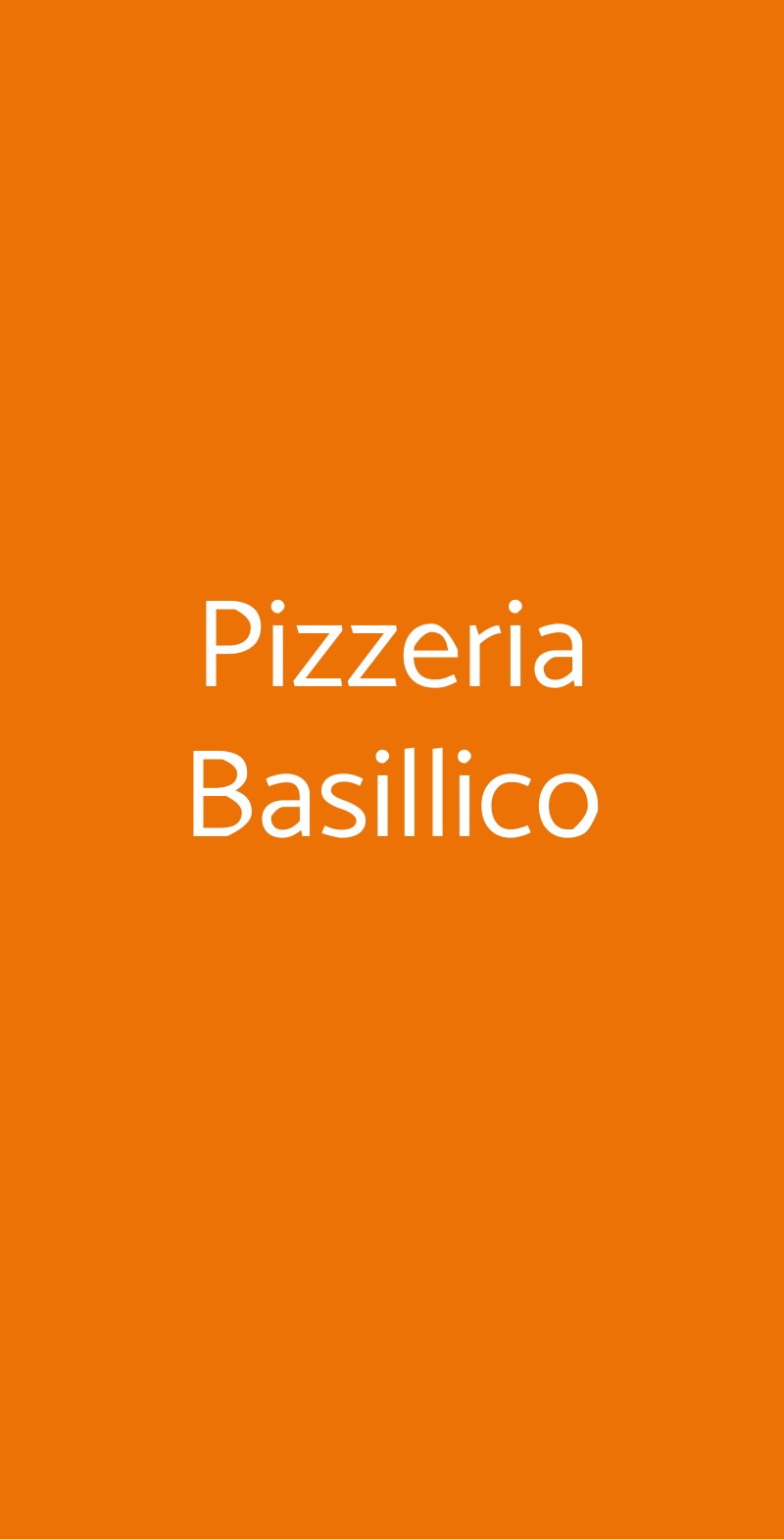 Pizzeria Basillico Roma menù 1 pagina