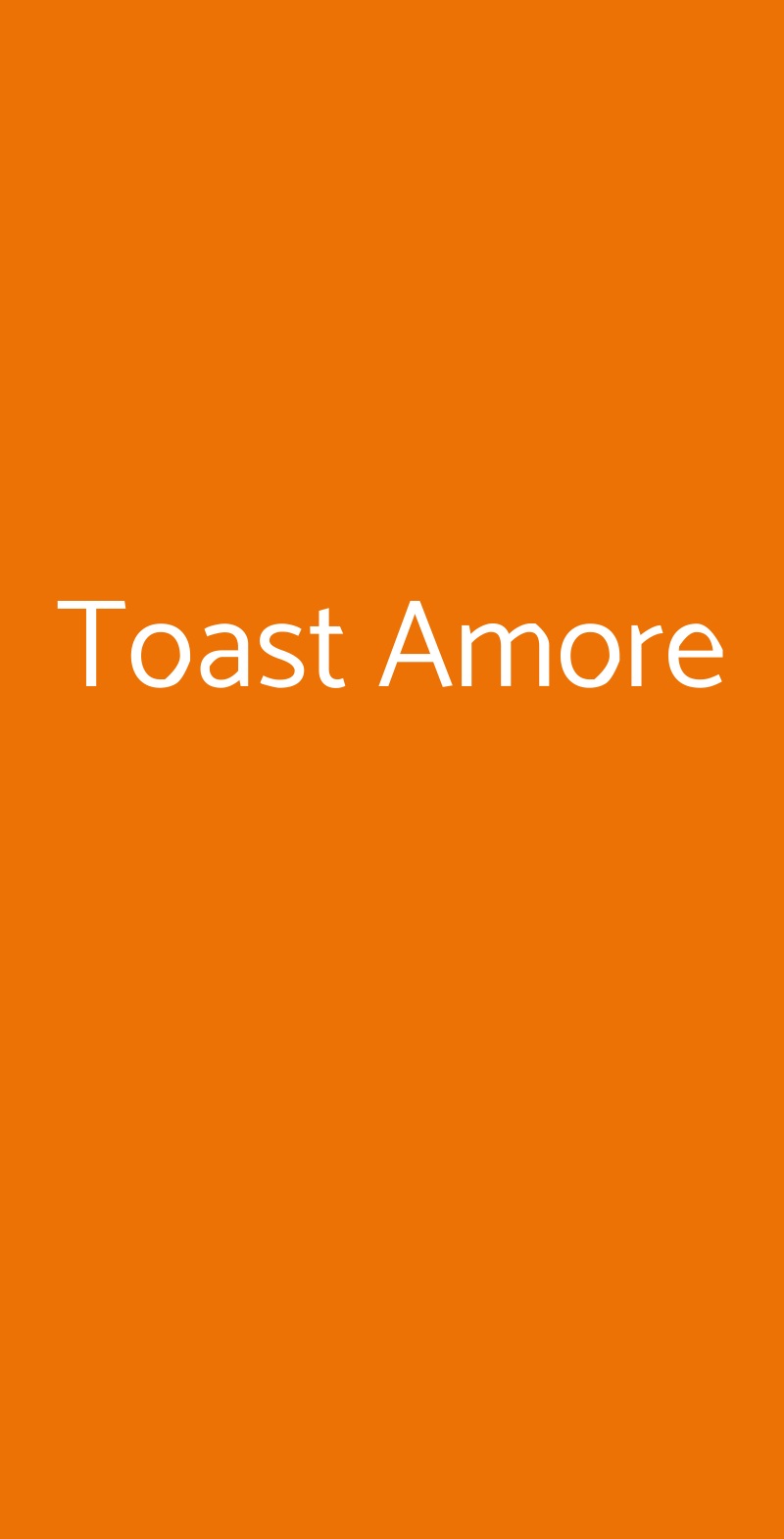 Toast Amore Roma menù 1 pagina