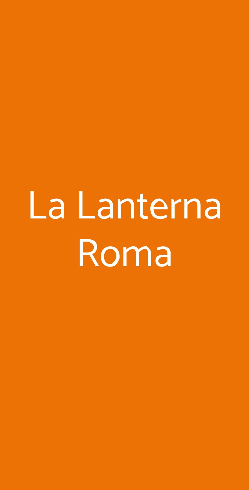 La Lanterna Roma Roma menù 1 pagina